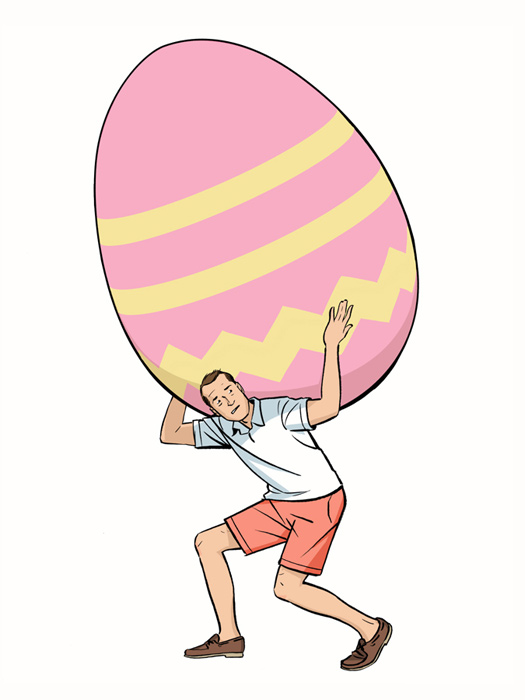 Giant Easter Egg Illustration by Jori Bolton for the Weekly Standard