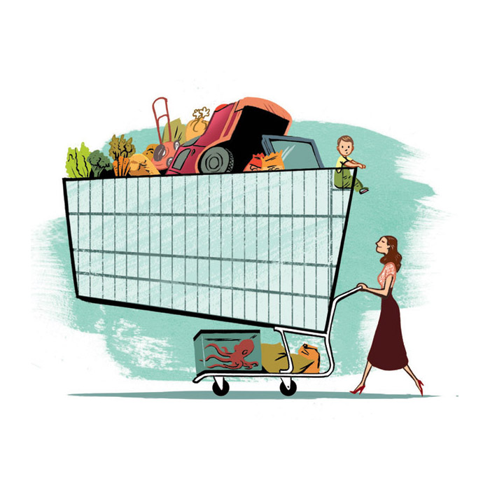 Jori Bolton - Canadian Grocer Illustration - Square Footage